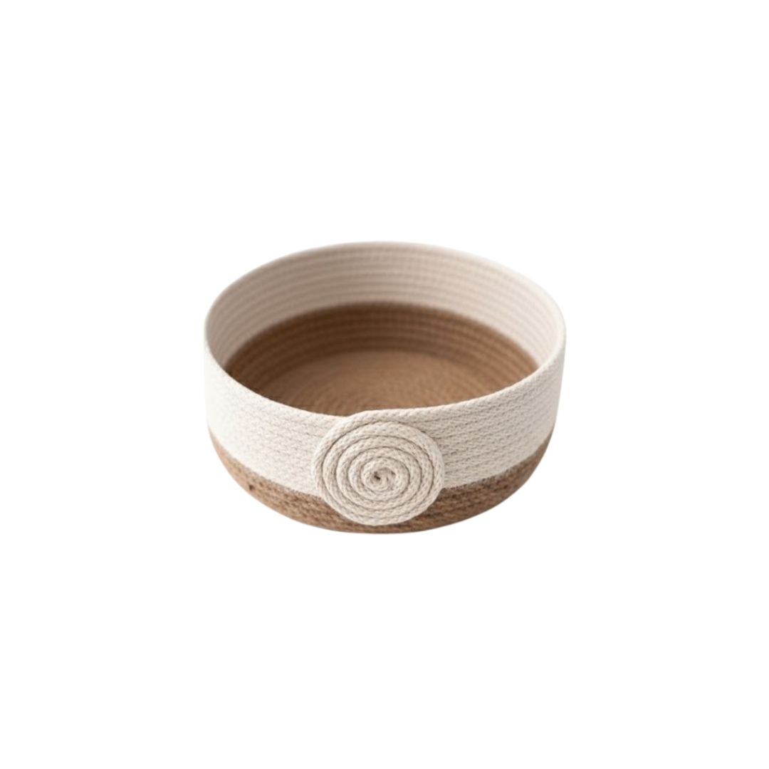 Curly Cotton Rope Basket for Stylish Storage